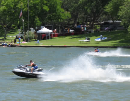 Jet-Skiing on Lake LBJ