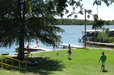 Boat Launch and Boat Docks at the Kingsland Community Park on Lake LBJ